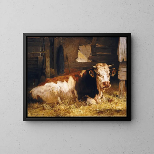 Monarque de la ferme - William Henry Howe — framed artwork on a wall