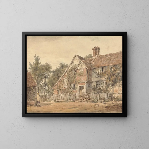 a farm - William Henry Hunt — framed artwork on a wall
