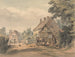Een straat in een dorp op het platteland - William Henry Hunt — weergave van het kunstwerk