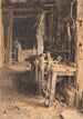 Binnenaanzicht van een schuur - William Henry Hunt — weergave van het kunstwerk