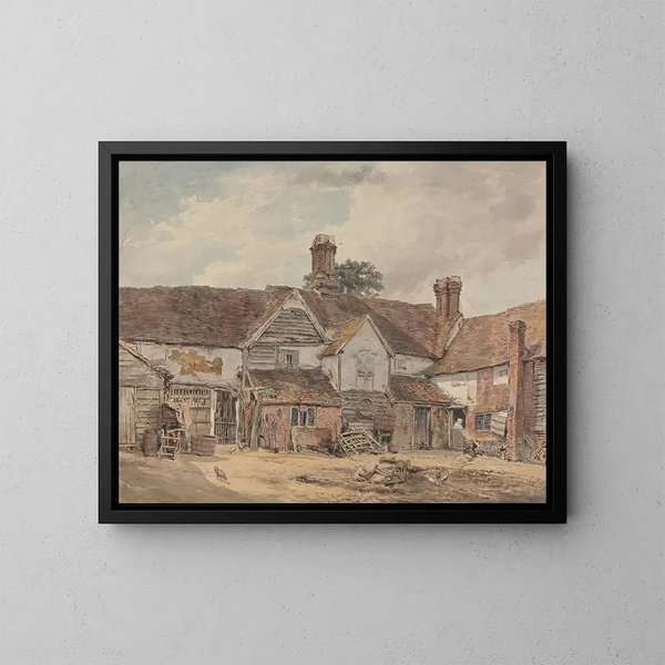 Old Farms - William Henry Hunt — framed artwork on a wall