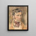 Portret van een man - William Henry Hunt — ingelijst kunstwerk aan de muur