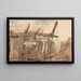 De bouw van de Waterloo-brug - William Henry Hunt — ingelijst kunstwerk aan de muur
