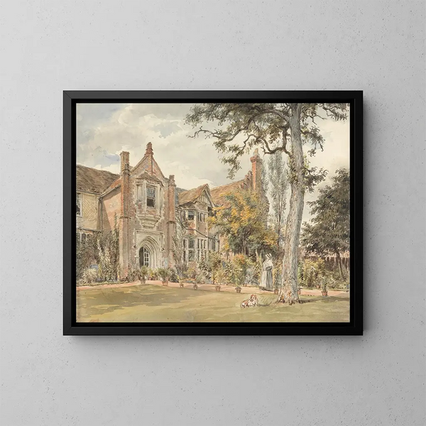 La salle de lecture de Watford - William Henry Hunt — framed artwork on a wall