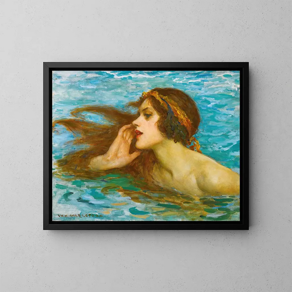 Een kleine zeemeermin - William Henry Margetson — ingelijst kunstwerk aan de muur