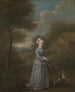 Miss Wood van William Hogarth, ca. 1730 — weergave van het werk