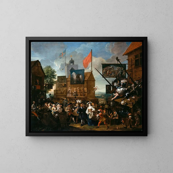 Foire de Southwark - William Hogarth — framed artwork on a wall