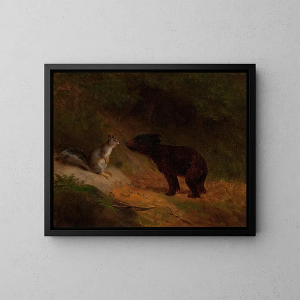 Unlikely friends - William Holbrook Beard — framed artwork on a wall