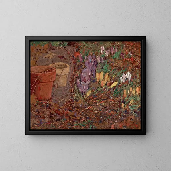 Crocus Painting - William J. Forsyth — framed artwork on a wall