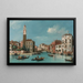 Vue de l'entrée du canal de Cannaregio avec l'église de San Geremia et le Palazzo Labia Venise - William James — ingelijst kunstwerk aan de muur