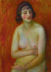 Nude zittend schilderij - William James Glackens — weergave van het kunstwerk