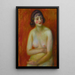 Nude zittend schilderij - William James Glackens — ingelijst kunstwerk aan de muur