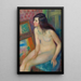 Nude Gold Medal of the Temple - William James Glackens — framed artwork on a wall