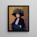 Vrouw met groene hoed - William James Glackens — ingelijst kunstwerk aan de muur