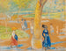 Vrouw met een paraplu in Washington Square - William James Glackens — weergave van het kunstwerk