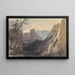 Landschap met de Alpen mogelijk de Matterhorn - William James Müller — ingelijst kunstwerk aan de muur