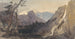 Landschap met de Alpen mogelijk de Matterhorn - William James Müller — weergave van het kunstwerk