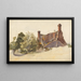 Studie van een cottage bij een pad - William James Müller — ingelijst kunstwerk aan de muur