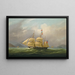 De Sylph-boot eigendom van M. Alexander Robertson voor de kust van Macao, China - William John Huggins — ingelijst kunstwerk aan de muur