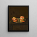 Een stilleven met perziken en een pruim op een tinnen bord op een rand - William Jones de Bath — ingelijst kunstwerk aan de muur