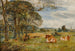 van het grazende vee met de kerk van Sefton op de achtergrond - William Joseph Julius Caesar Bond — weergave van het kunstwerk