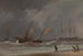 Lougre die strandt in een storm - William Joy — weergave van het kunstwerk