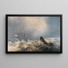 Scheepswrak voor de kust in de winter - William Joy — ingelijst kunstwerk aan de muur