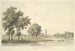Uitzicht op het meer en het eiland vanaf de gazon bij Kew - William Marlow — weergave van het kunstwerk