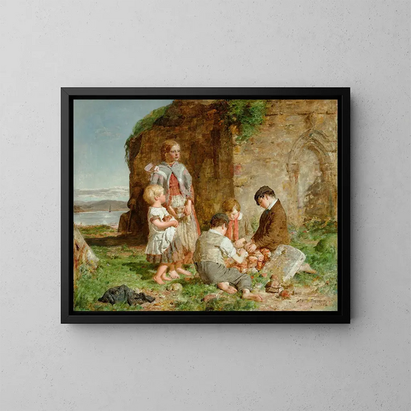 Past and Present - William Mctaggart — framed artwork on a wall