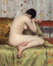 Een moderne Madeleine - William Merritt Chase — weergave van het kunstwerk