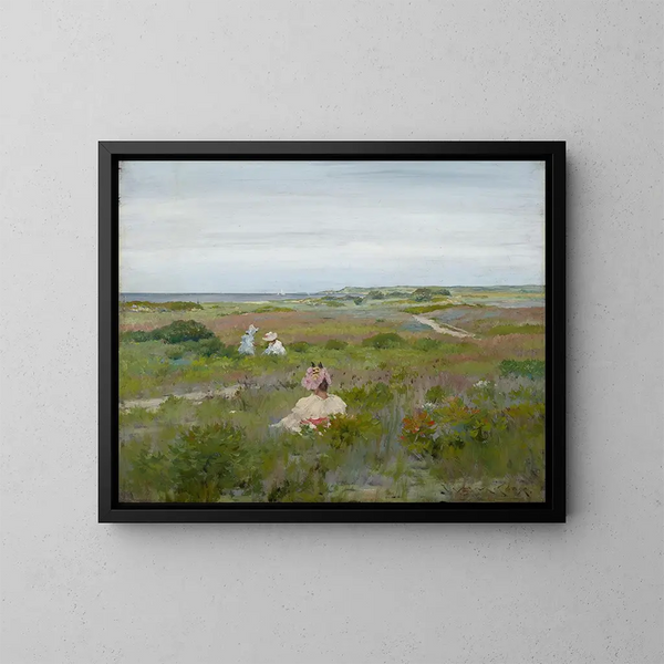 Landschap in Shinnecock, Long Island - William Merritt Chase — ingelijst kunstwerk aan de muur
