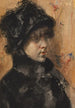 Portret van een jonge vrouw - William Merritt Chase — weergave van het kunstwerk