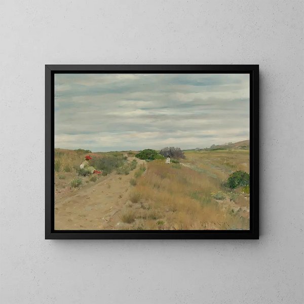 L'ancienne route de sable - William Merritt Chase — ingelijst kunstwerk aan de muur