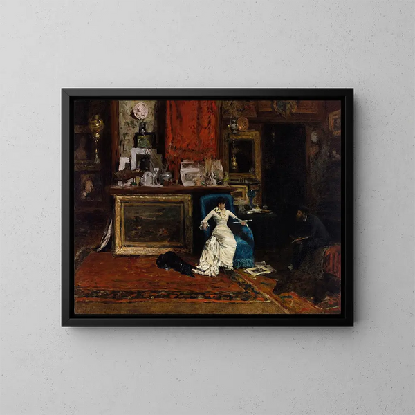 Het studio van de tiende straat - William Merritt Chase — ingelijst kunstwerk aan de muur
