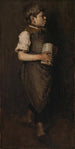De jongen die fluit - William Merritt Chase — weergave van het kunstwerk