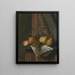 van een stilleven met fruit en een karaf in krantenpapier uit München - William Michael Harnett — ingelijst kunstwerk aan de muur