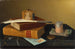 La table des banquiers - William Michael Harnett — weergave van het kunstwerk