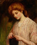 Emma Ivory breit een trui - William Oliver — weergave van het kunstwerk
