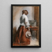 Lady with a Birdcage - William Orpen — framed artwork on a wall