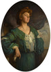 Portret van Mary Lady Gerard in groene jurk - William Orpen — weergave van het kunstwerk