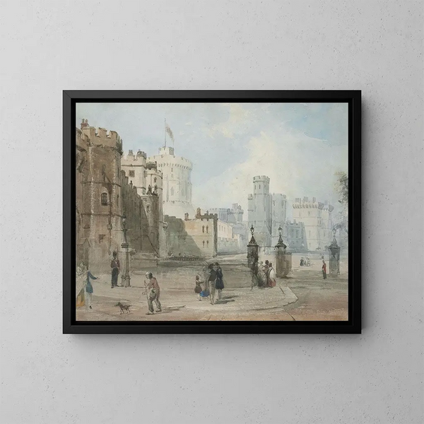 Windsor Castle - William Parrott — framed artwork on a wall