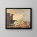 Landschap met een kasteel en een brug - William Payne — ingelijst kunstwerk aan de muur