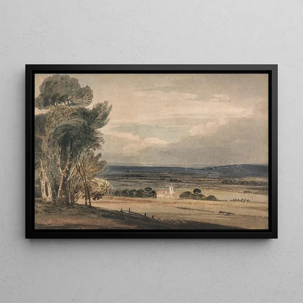 William Pearson - Unidentified Landscape Trees with Church.webp