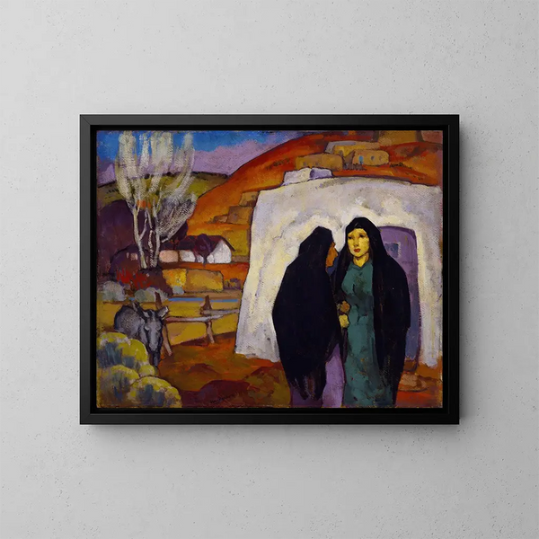 The Gossip - William Penhallow Henderson — framed artwork on a wall