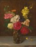 Bloemen in een geslepen glazen vaas - William Perkins Babcock — weergave van het kunstwerk