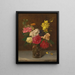 Bloemen in een geslepen glazen vaas - William Perkins Babcock — ingelijst kunstwerk aan de muur