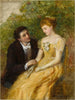 Een studie voor In de serre, een kritiek moment - William Powell Frith — weergave van het kunstwerk