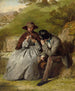 De geliefden - William Powell Frith — weergave van het kunstwerk