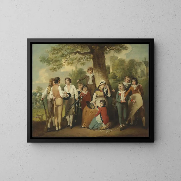 Écoliers généreux - William Redmore Bigg — framed artwork on a wall