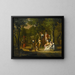 Portret van een familie in een bebost landschap met zigeuners en dansende honden - William Redmore Bigg — ingelijst kunstwerk aan de muur